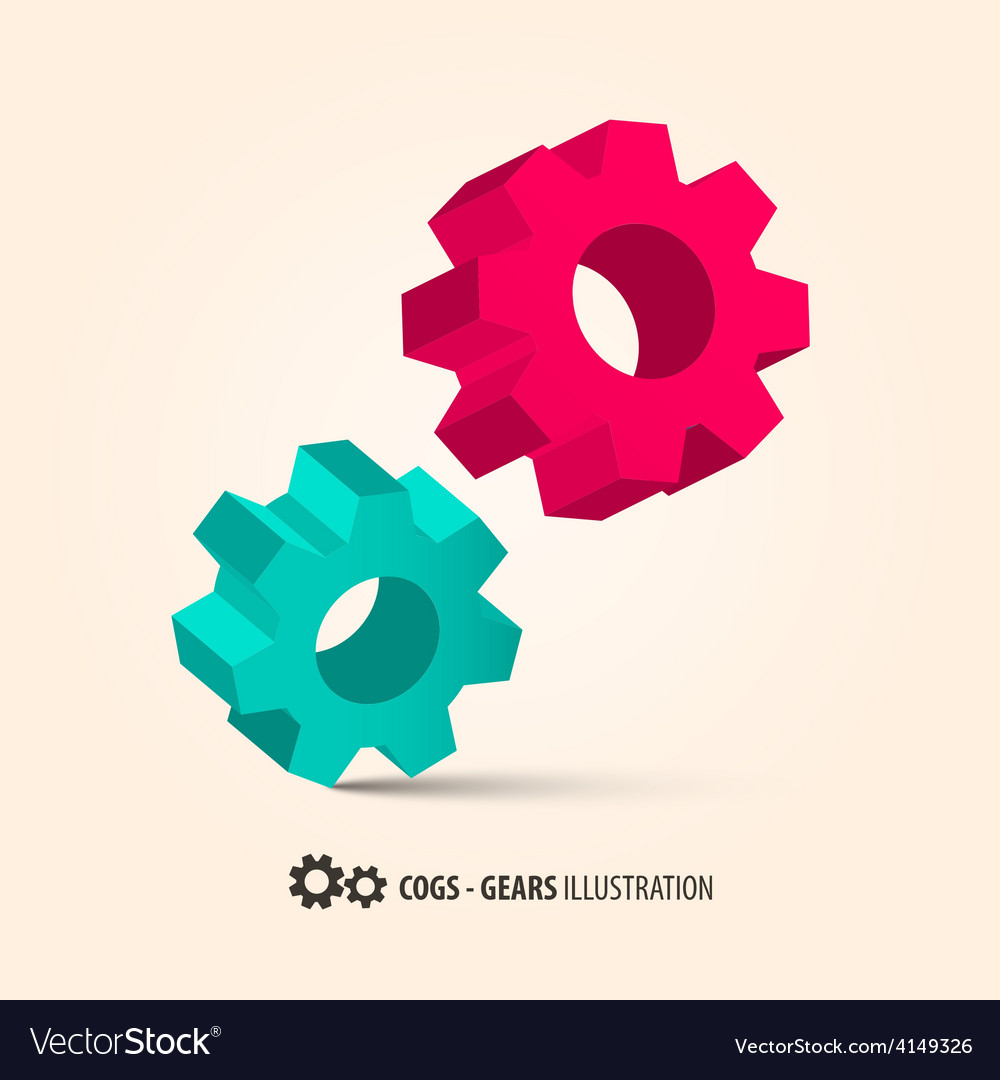 Retro Gears and Cogs - Mechanical Icons