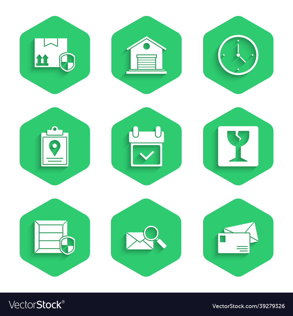 Set calendar with check mark envelope magnifying vector image Set calendar with check mark envelope magnifying