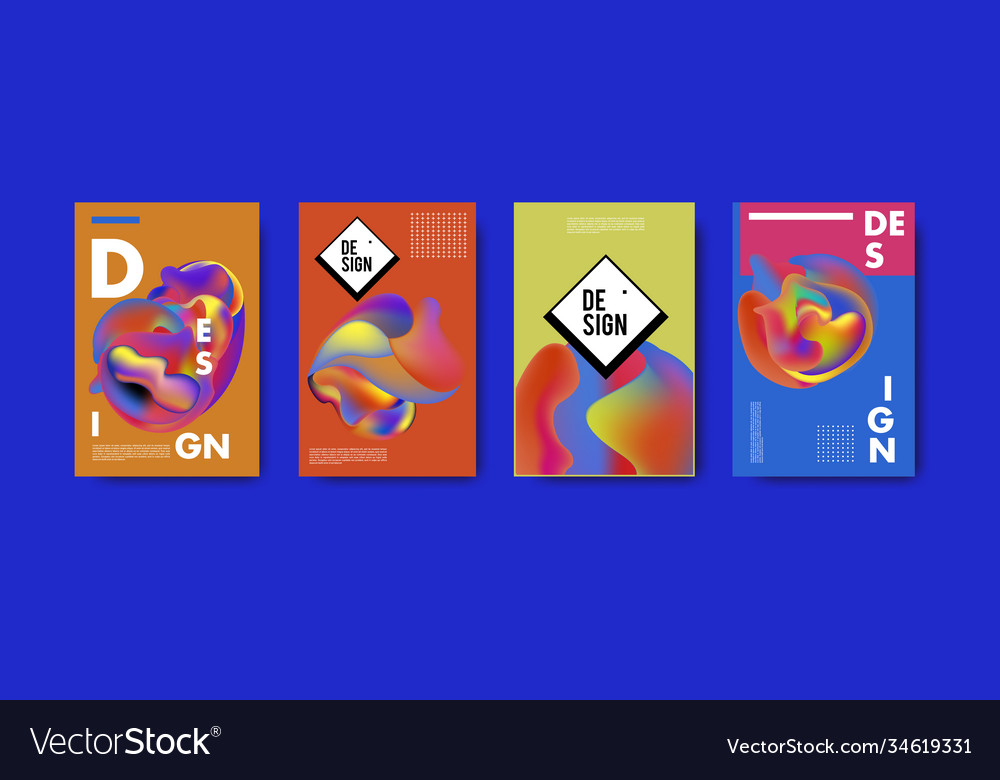 Abstract colorful liquid and fluid pattern vector image Abstract colorful liquid and fluid pattern