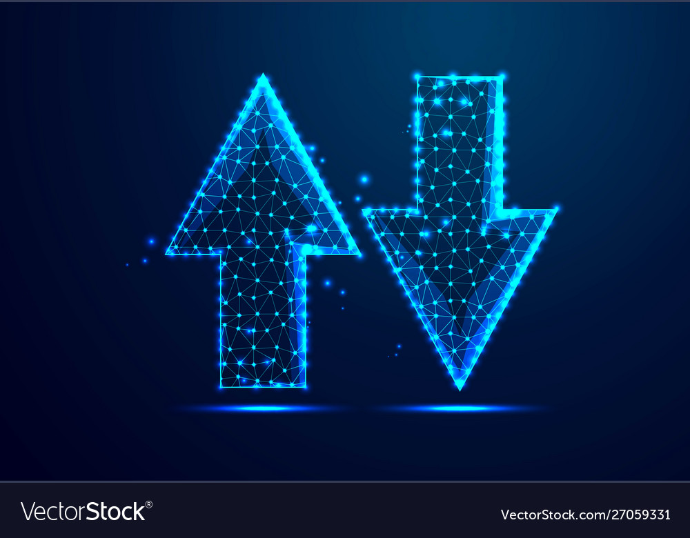 Arrow up and down upload downloading data