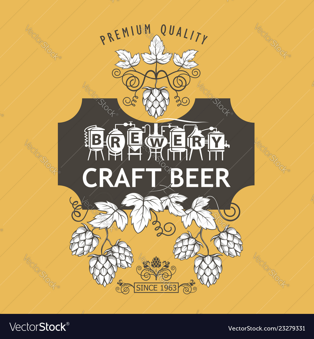 Beer label design Royalty Free Vector Image - VectorStock