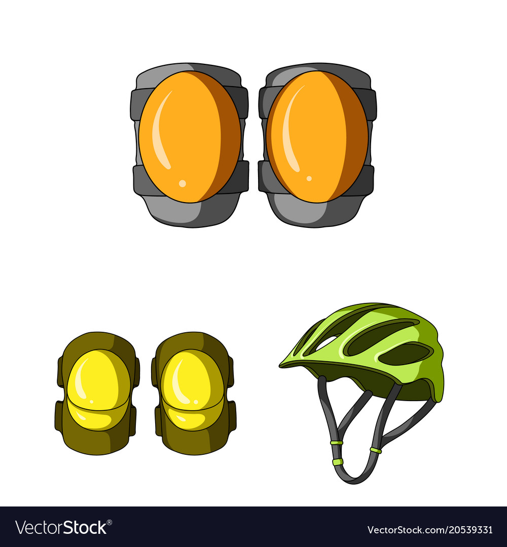 Bicycle outfit cartoon icons in set collection