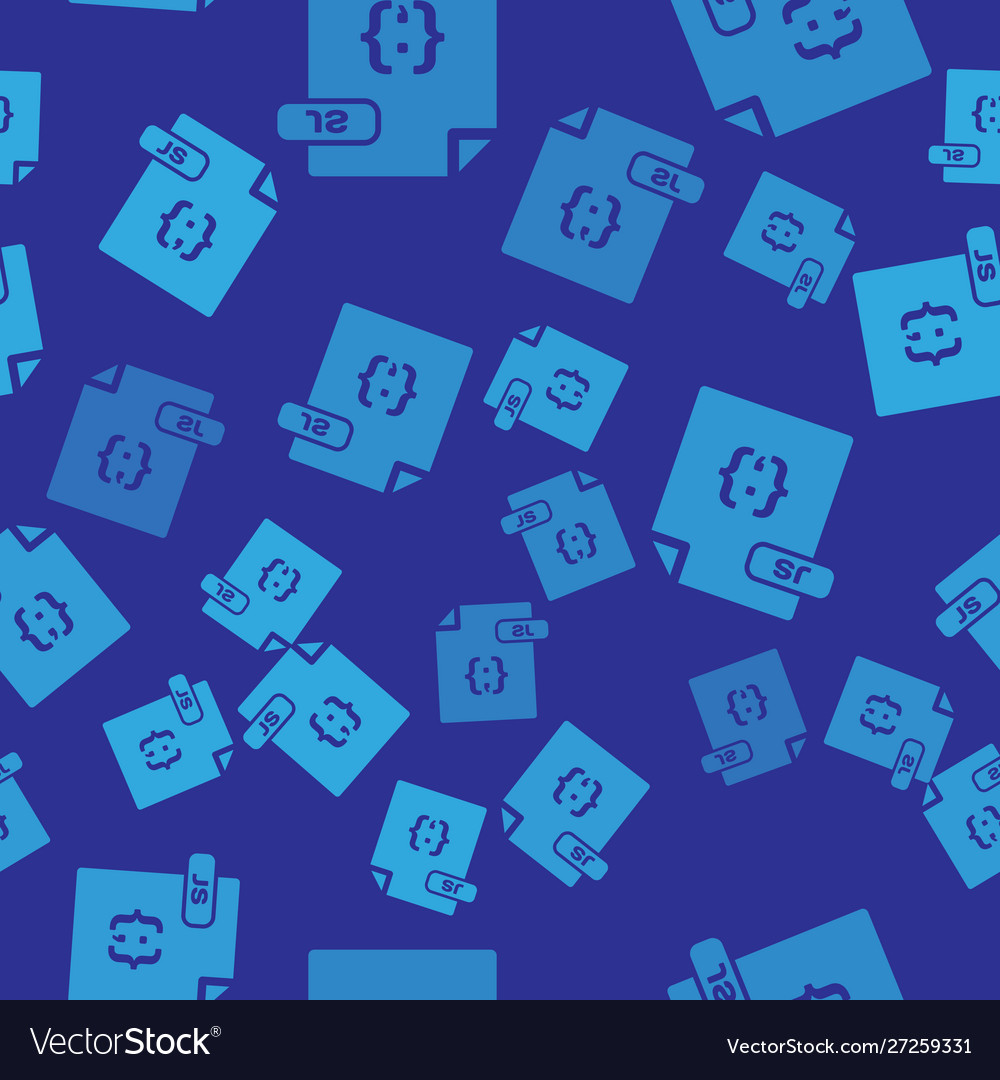 Blue js file document download button icon vector image Blue js file document download button icon
