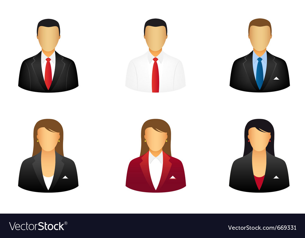 Business People Icons Royalty Free Vector Image