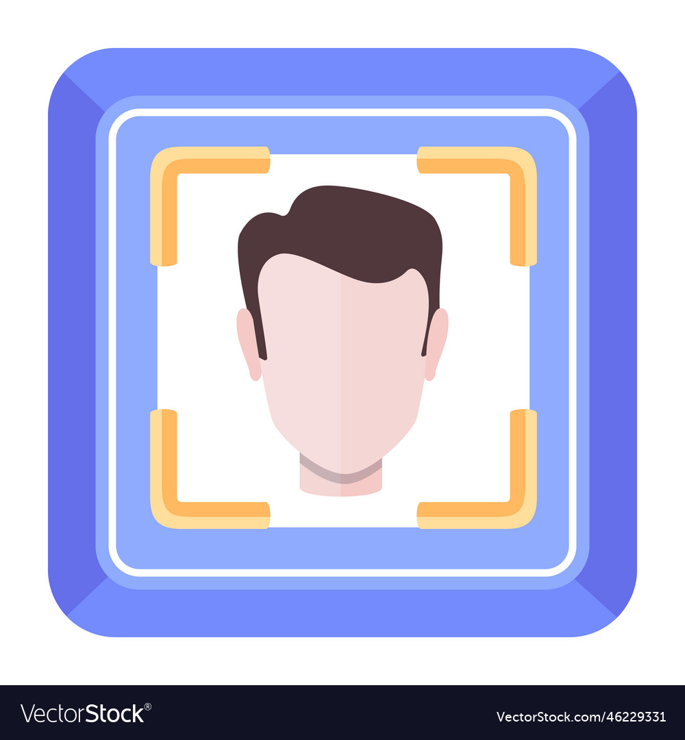 Face recognition Royalty Free Vector Image VectorStock