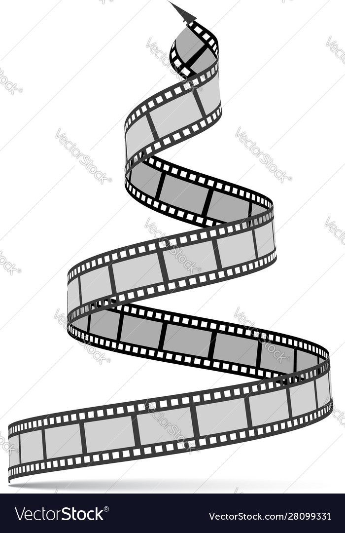 Film strip in form a christmas tree Royalty Free Vector