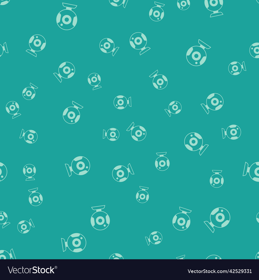Green web camera icon isolated seamless pattern vector image Green web camera icon isolated seamless pattern