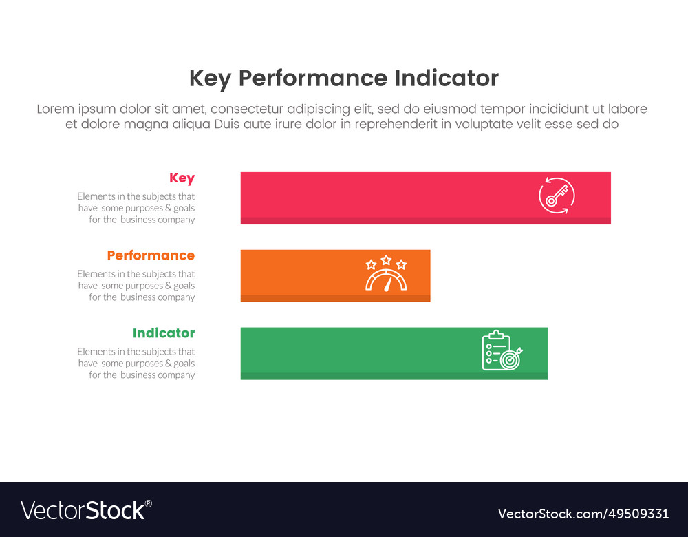 Kpi key performance indicator infographic 3 point