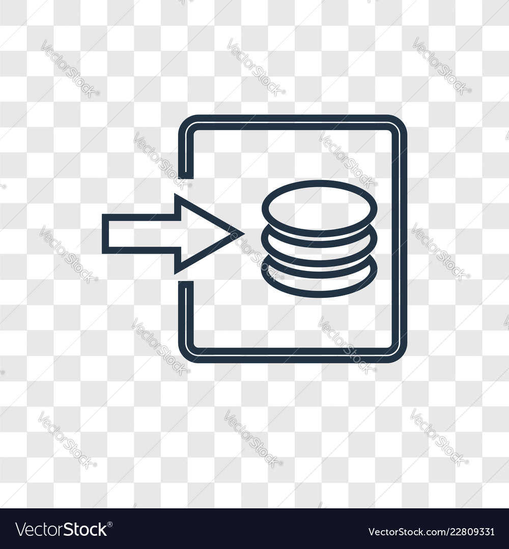 Log in concept linear icon isolated vector image Log in concept linear icon isolated
