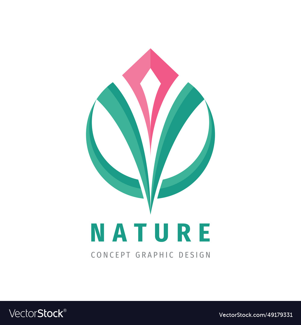 Nature green leaves concept business logo design