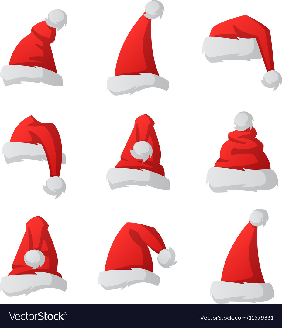 Santa christmas hat Royalty Free Vector Image - VectorStock