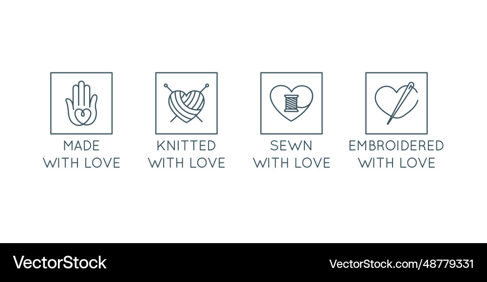 Set of logo design templates in simple linear Vector Image