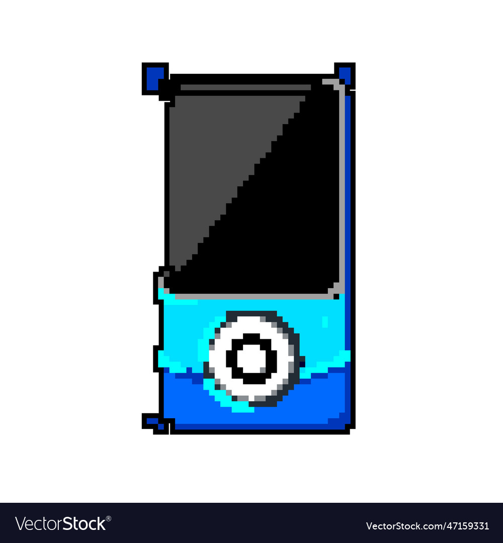 Stereo mp3 player game pixel art Royalty Free Vector Image