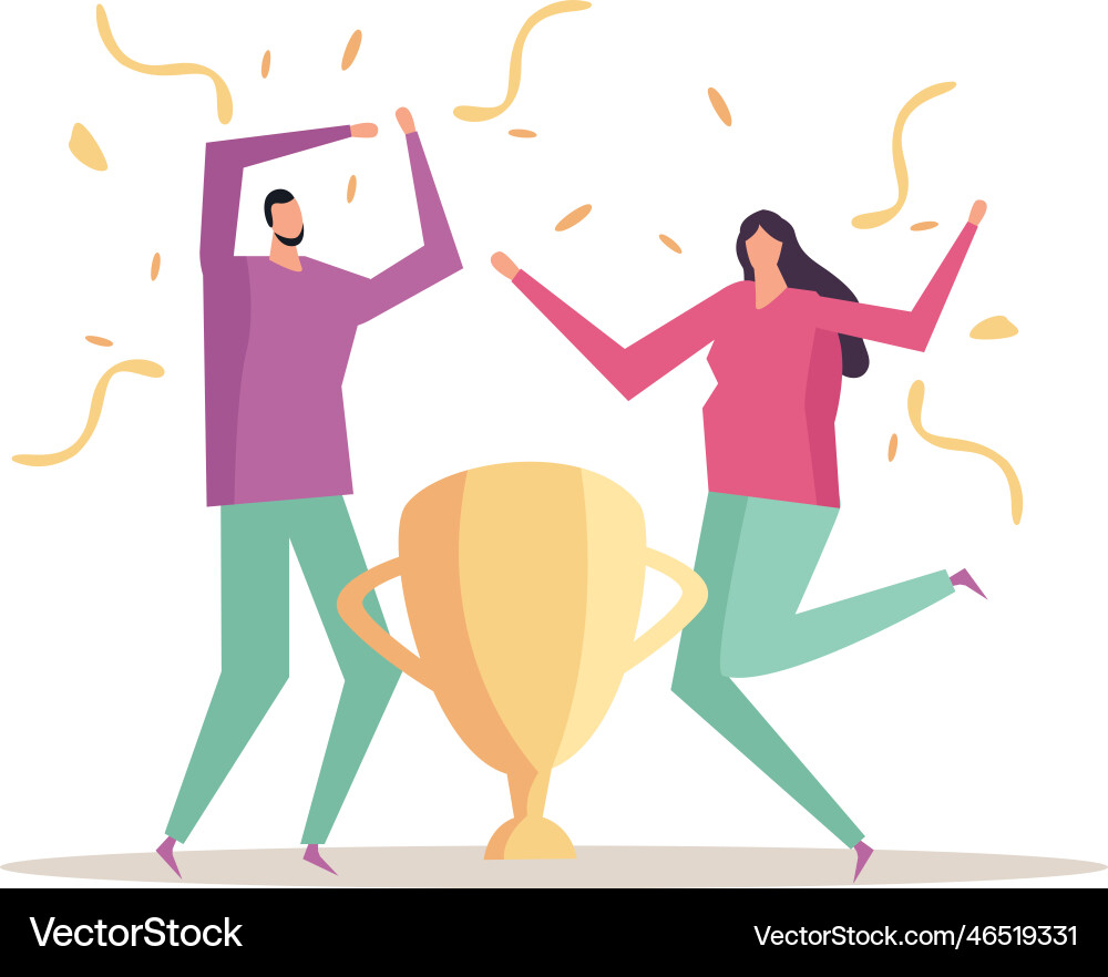 Success flat concept Royalty Free Vector Image