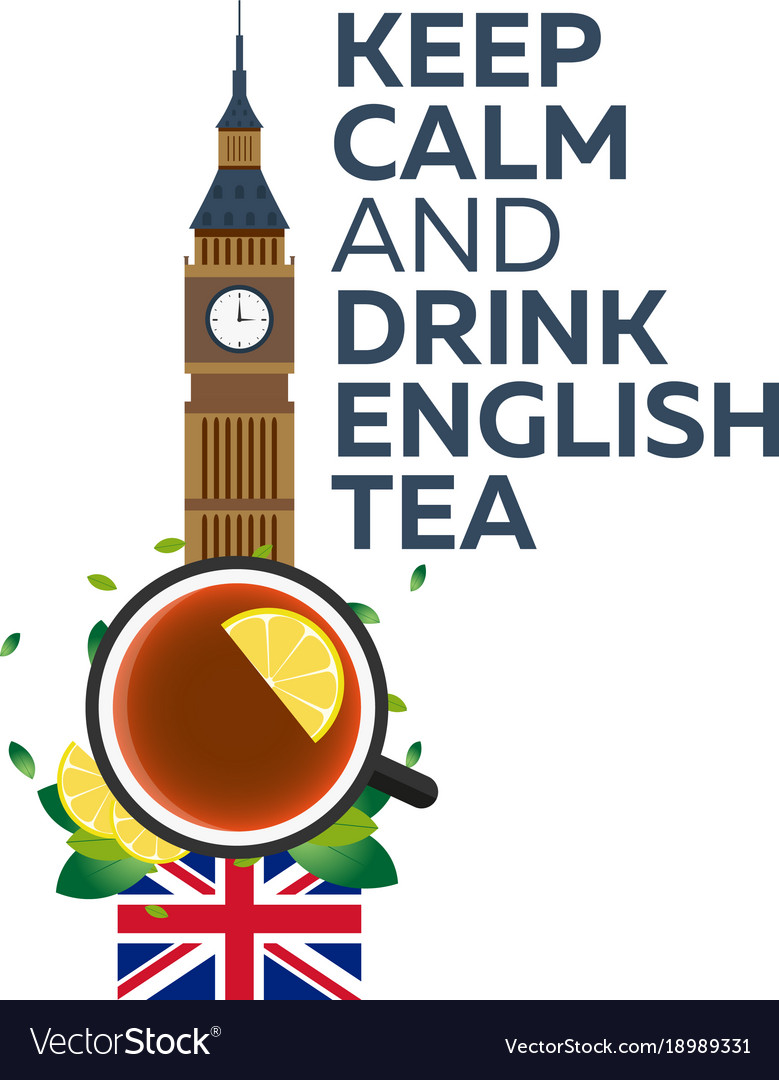 Tea time cup of with lemon english