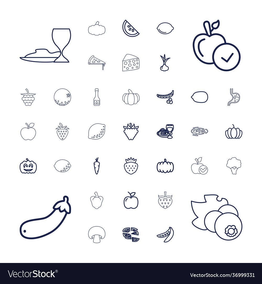 Vegetarian icons Royalty Free Vector Image - VectorStock