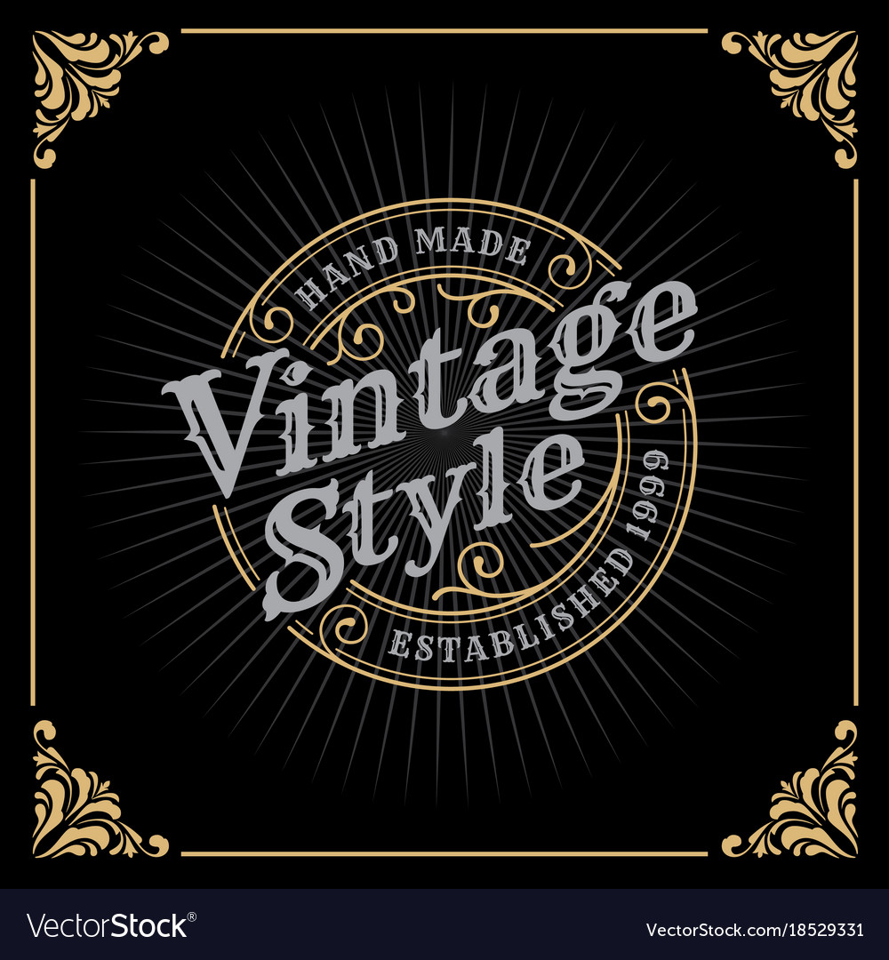 Vintage luxury banner template design Royalty Free Vector