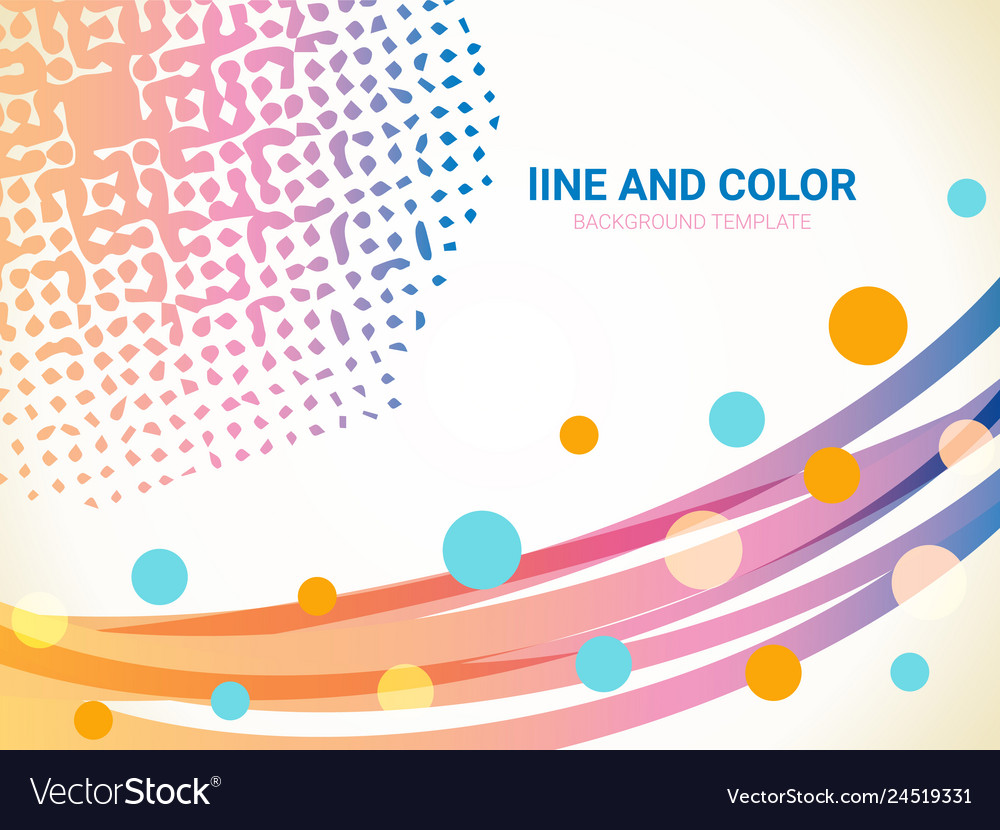 Wavy Abstract Background with Dots