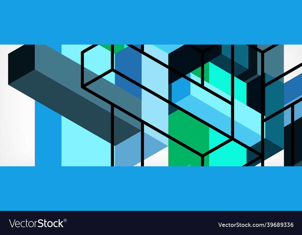 Abstract background 3d cubes cubic elements vector image Abstract background 3d cubes cubic elements