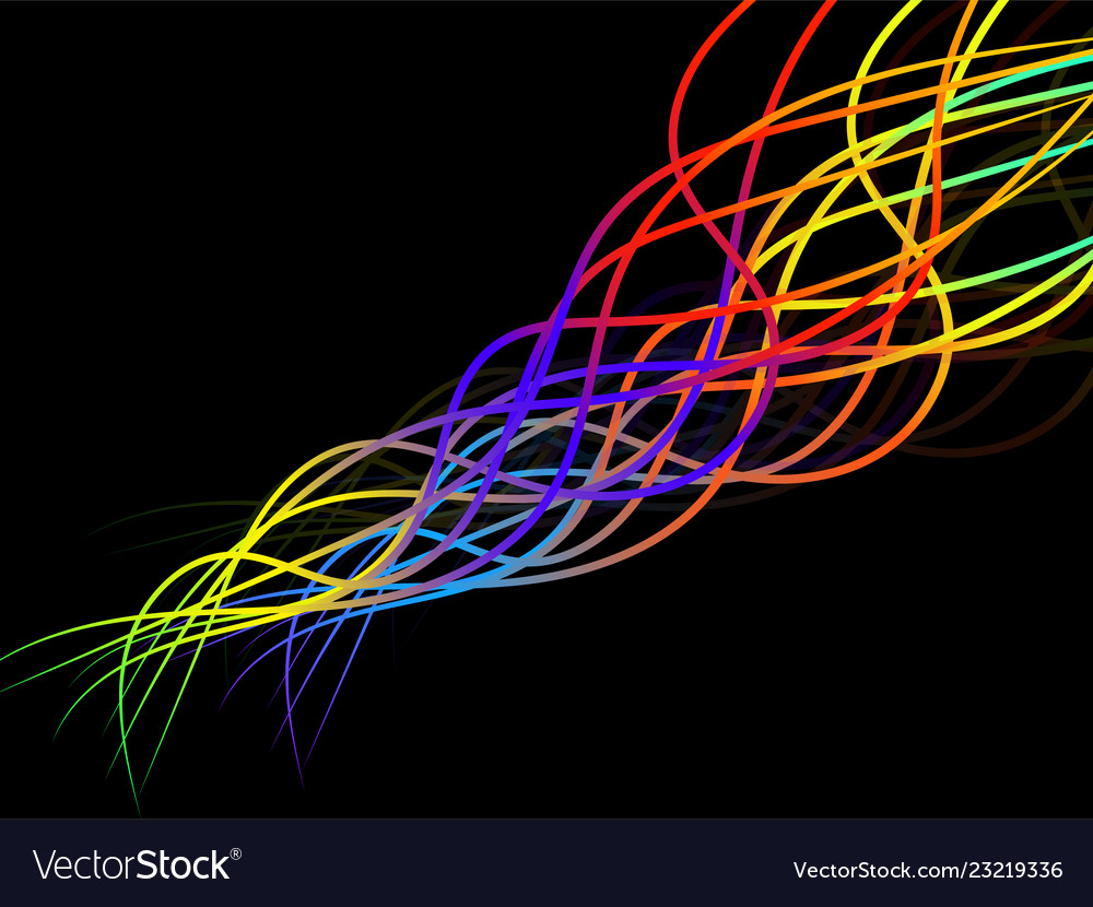 Abstract colorful wave of lines multicolored