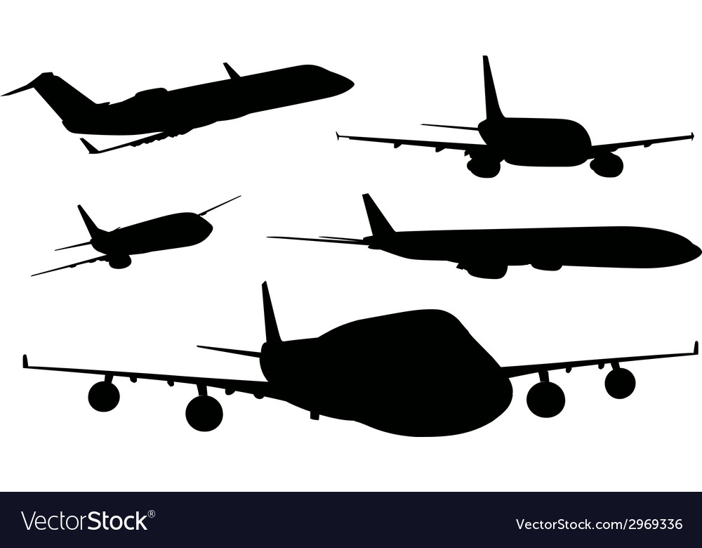 Airplanes in black color