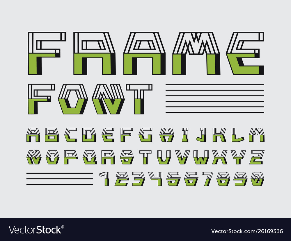 Alphabet Frame Font Set