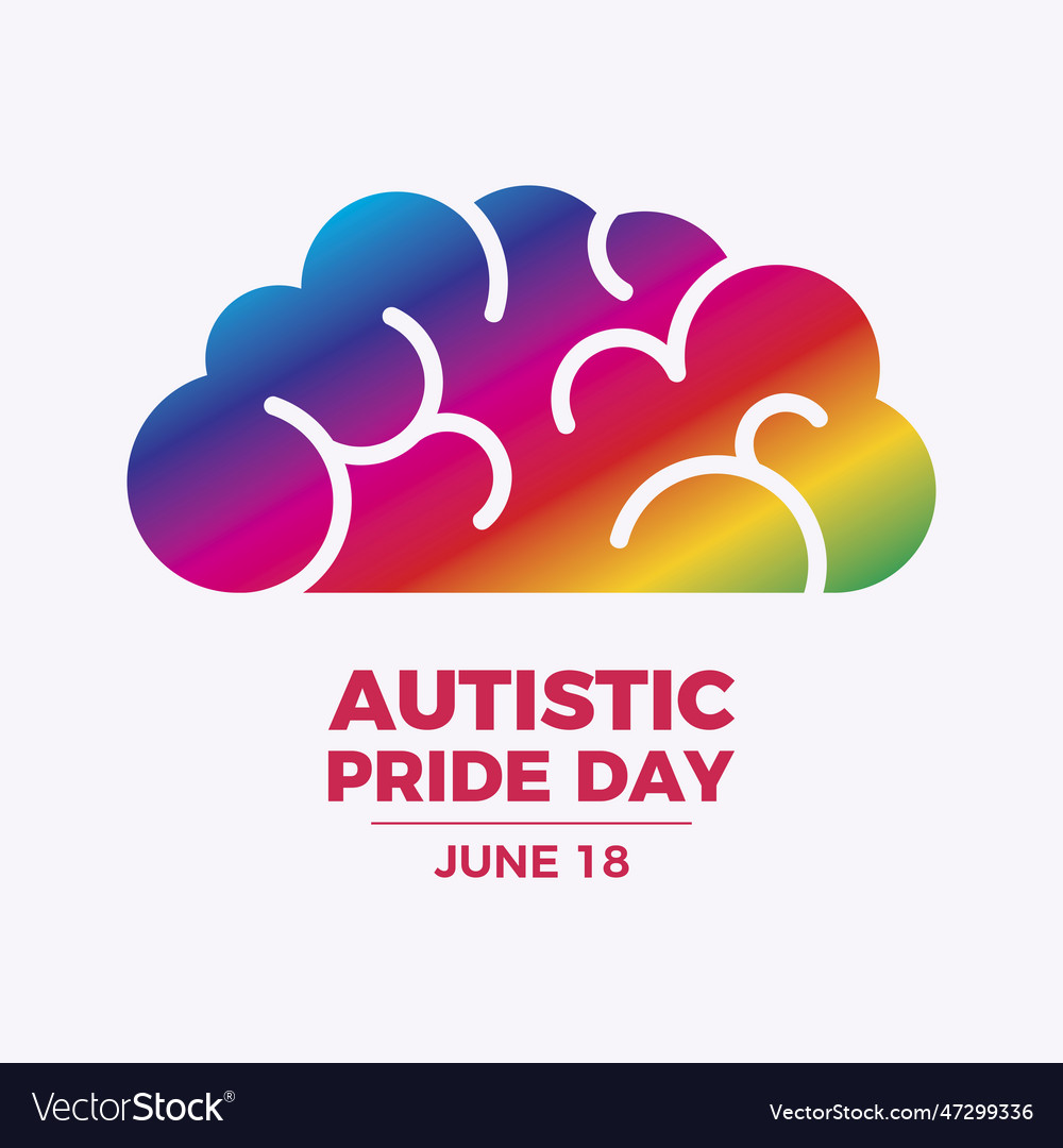 Autistic pride day poster Royalty Free Vector Image