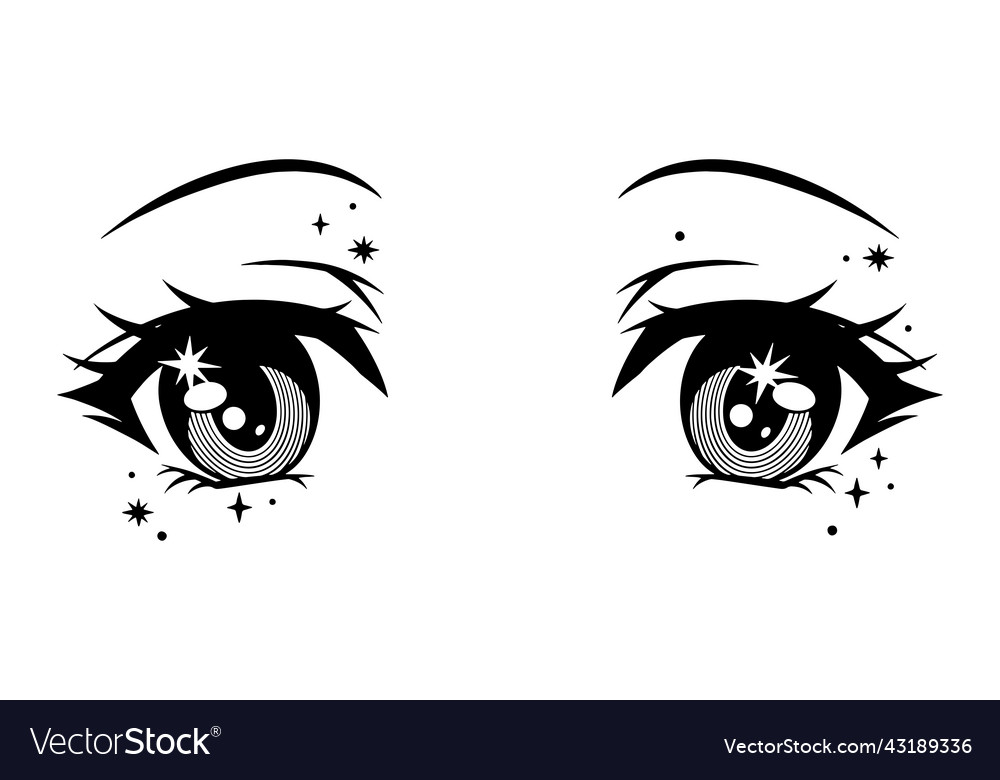 Premium Vector  Manga anime girl eyes