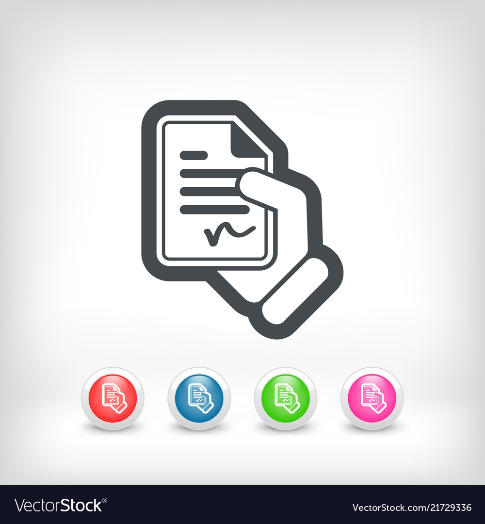 Document signed icon vector image Document signed icon