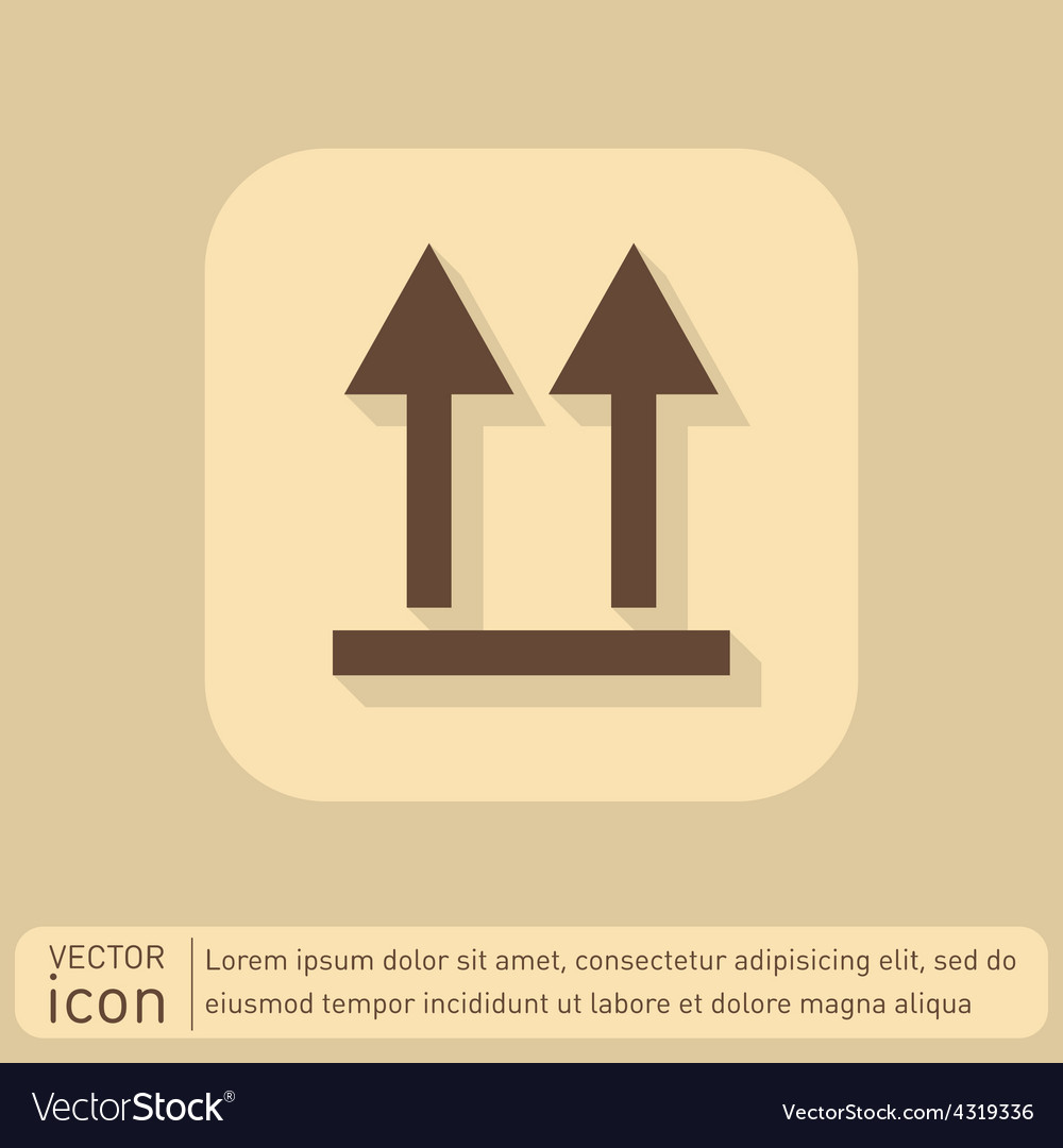 Fragile symbol arrow up logistic icon