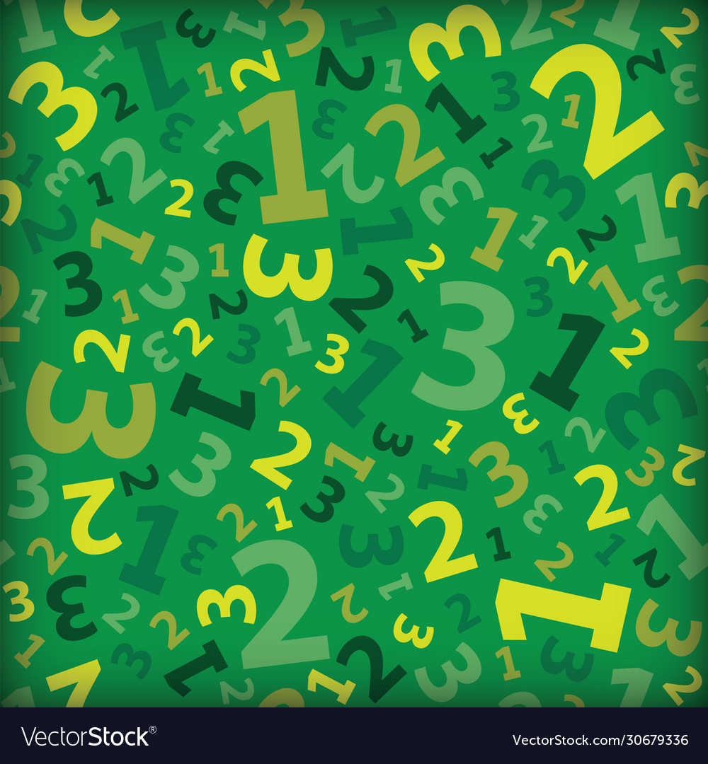 Green 123 number background seamless