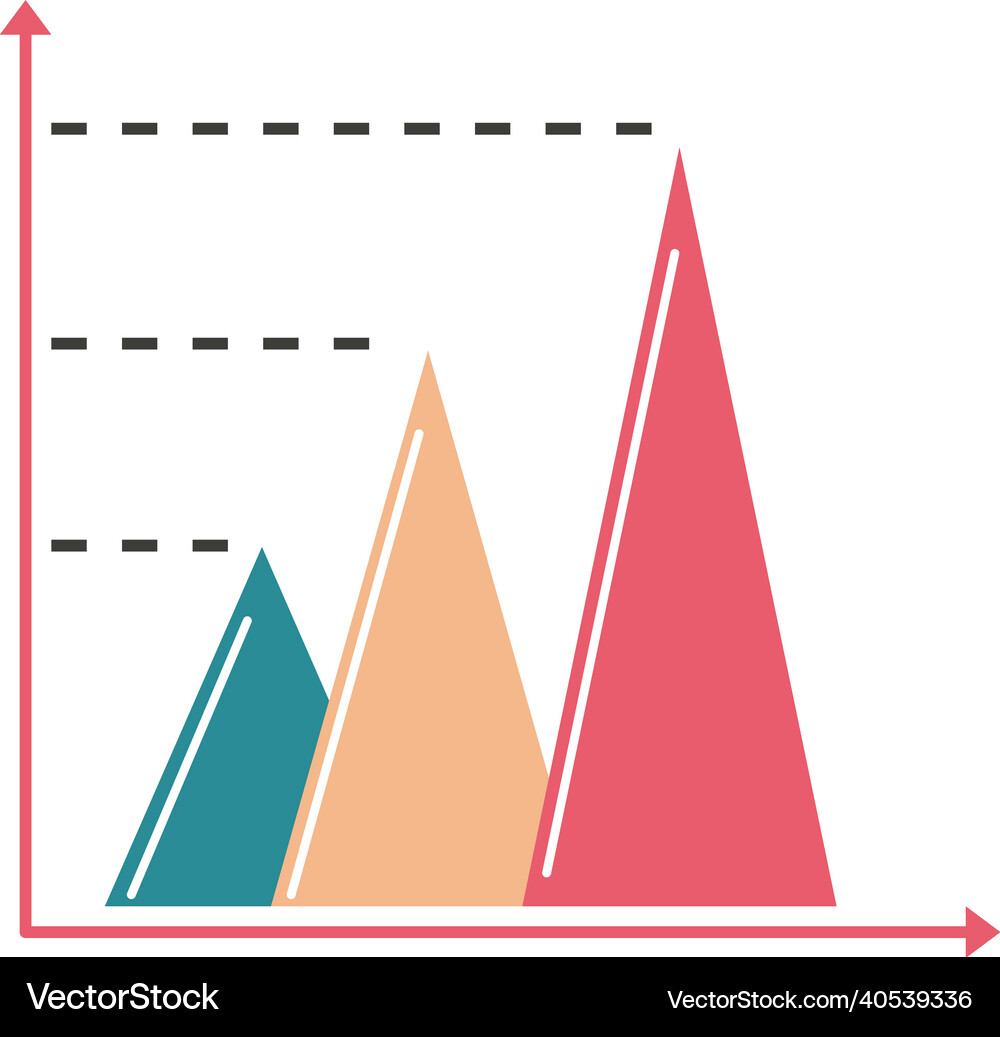 Growth diagram analysis Royalty Free Vector Image