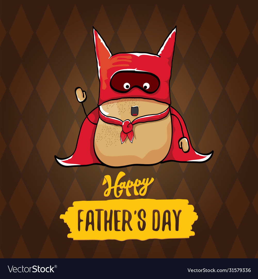 Happy fathers day greeting card with cartoon