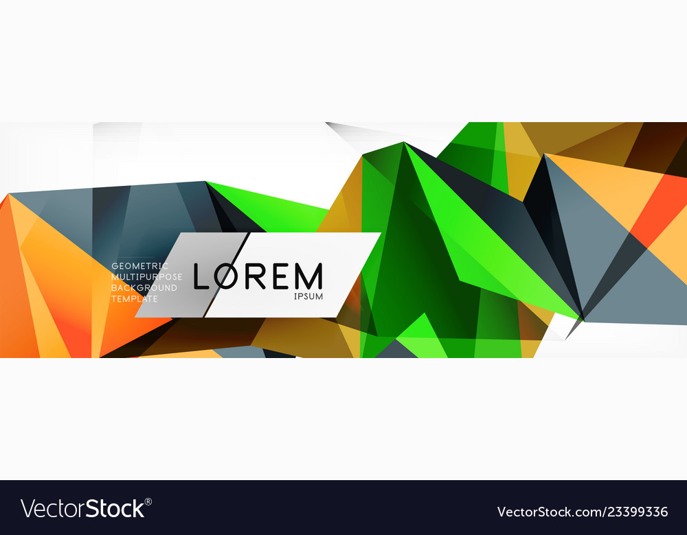 Mosaic triangular low poly style abstract Vector Image Mosaic triangular low poly style abstract