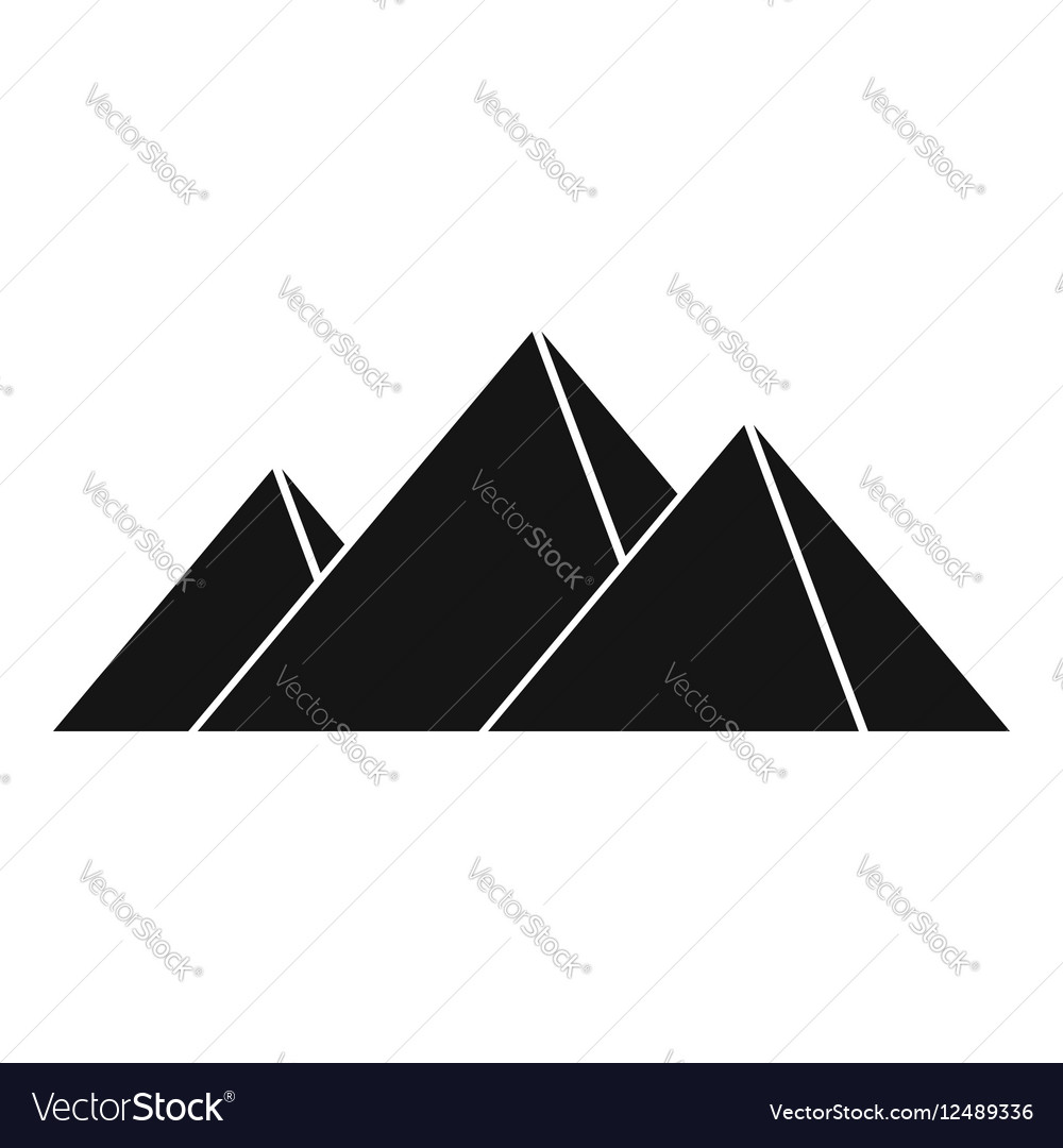 Pyramids in giza icon simple style