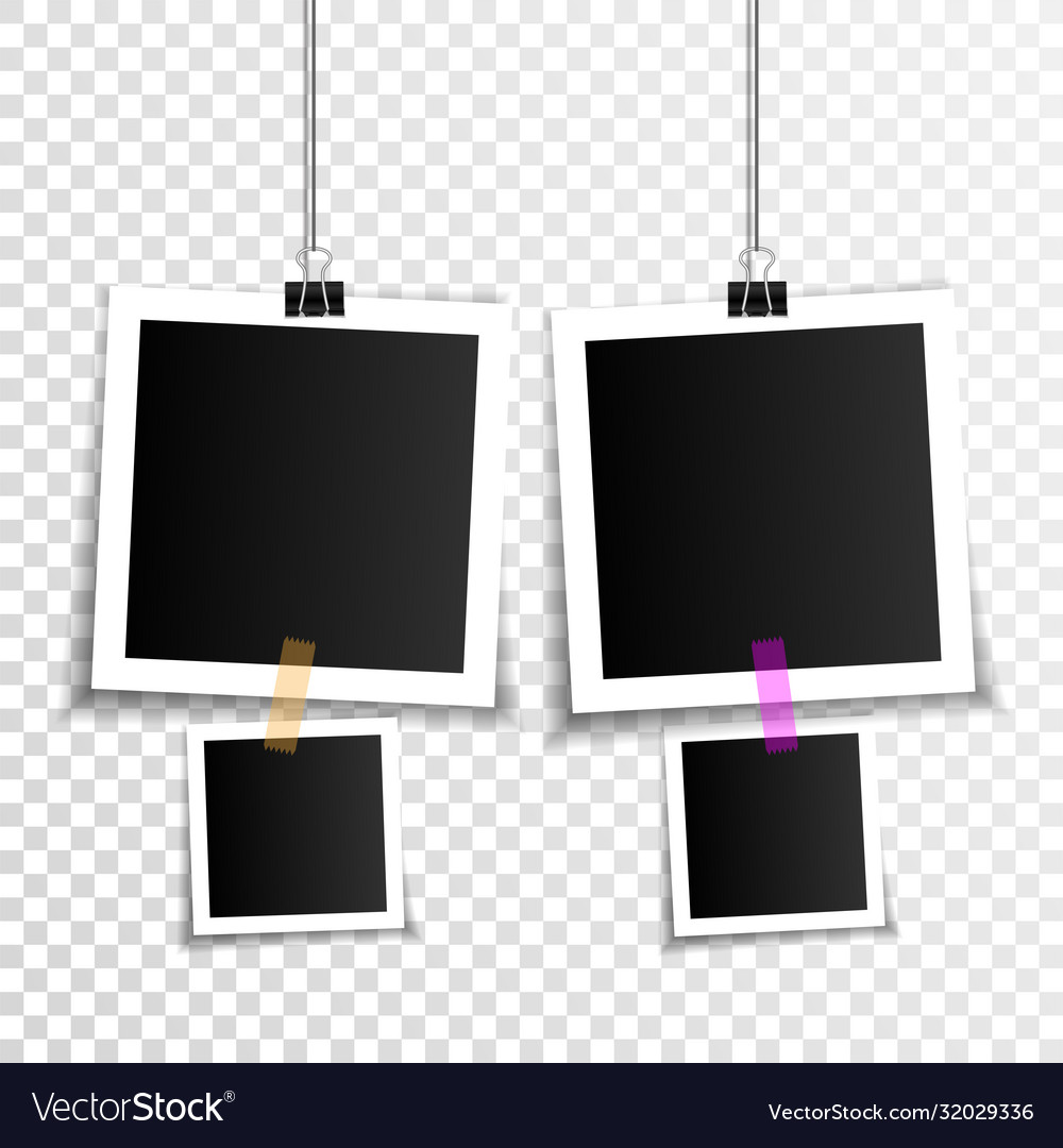 Set empty photo frames Royalty Free Vector Image