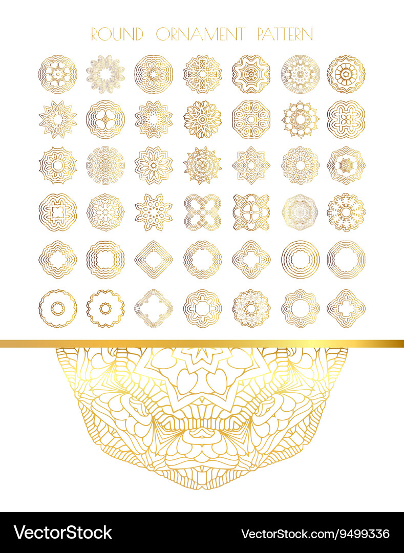 Traditional golden decor Royalty Free Vector Image