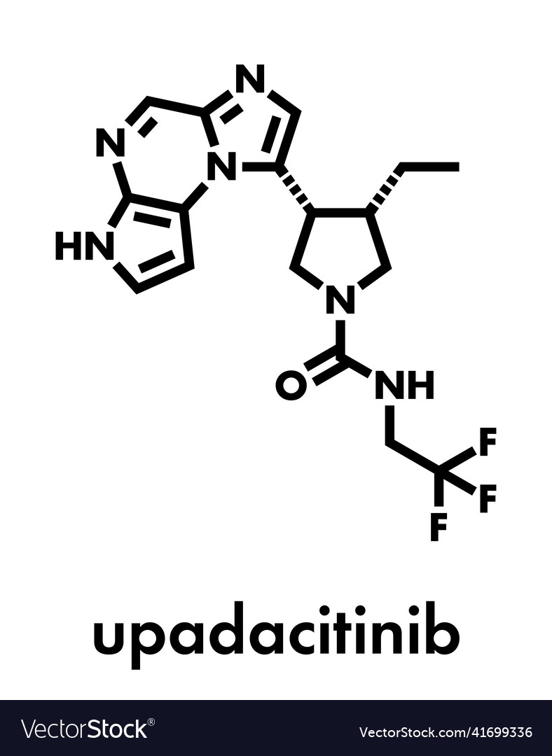 Upadacitinib drug molecule second generation Vector Image