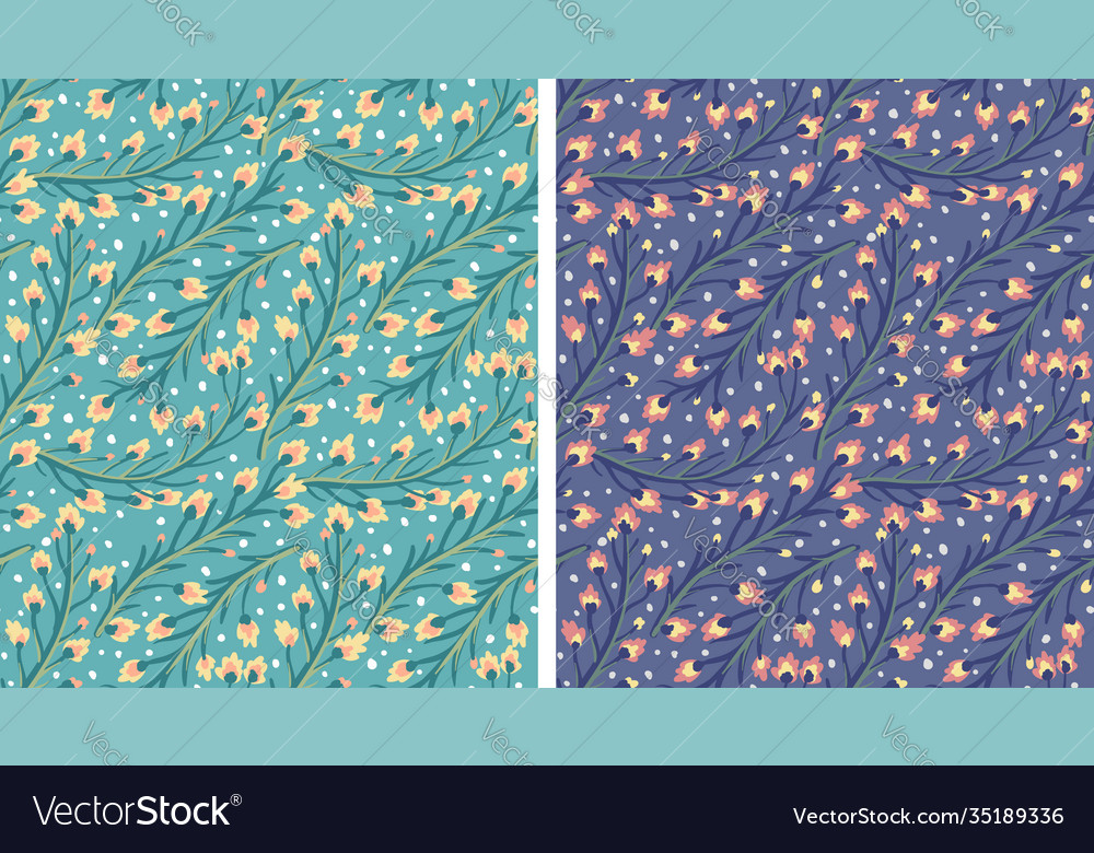 Vintage floral pattern vector image Vintage floral pattern