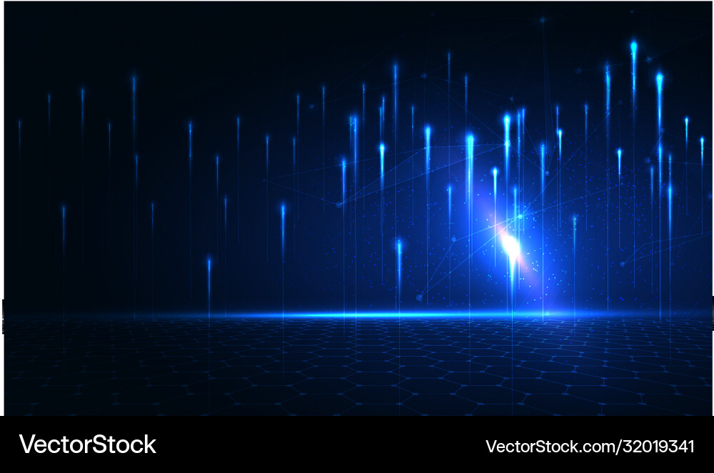 Abstract technology data visualization background Vector Image