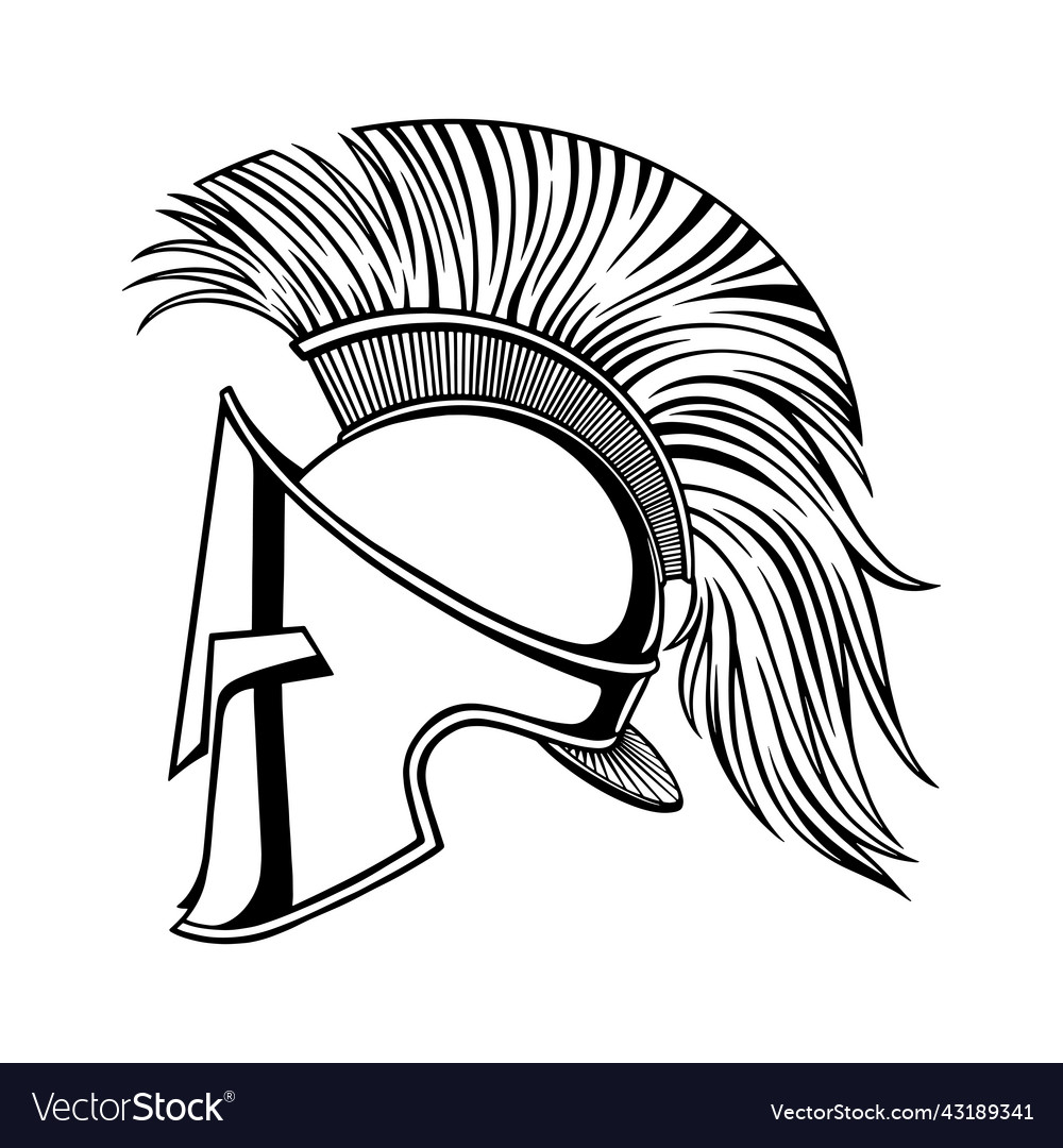 Antique helmet icon vector image Antique helmet icon