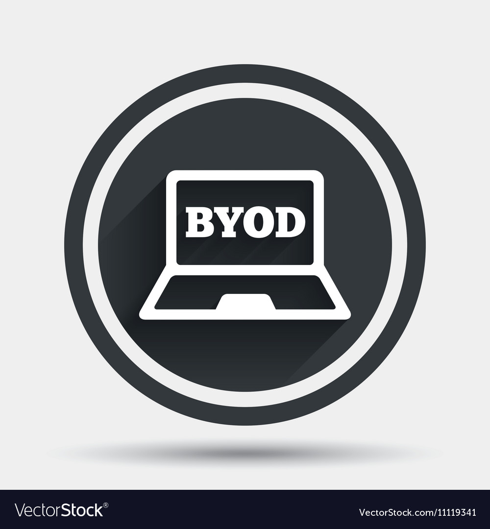 Byod sign icon bring your own device symbol Vector Image