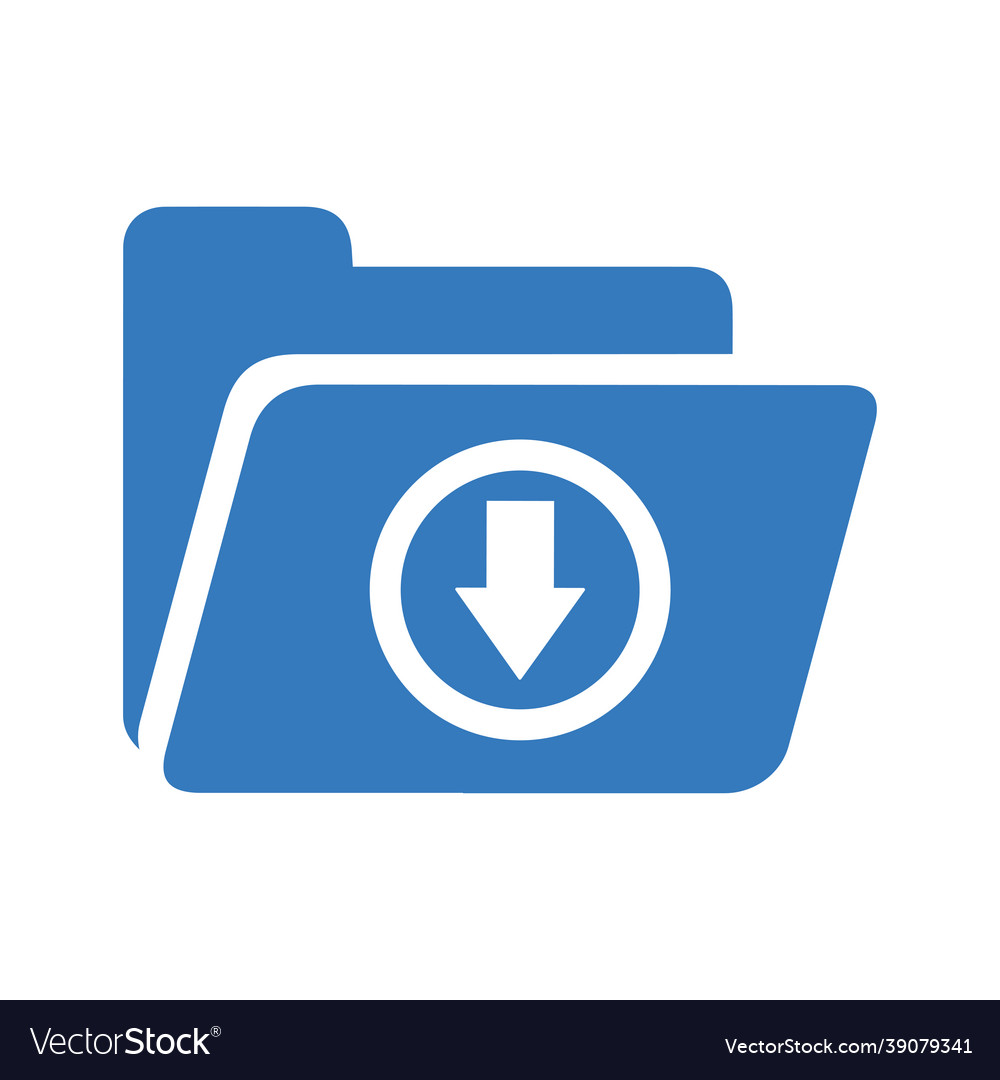 Dowanload file folder icon blue version