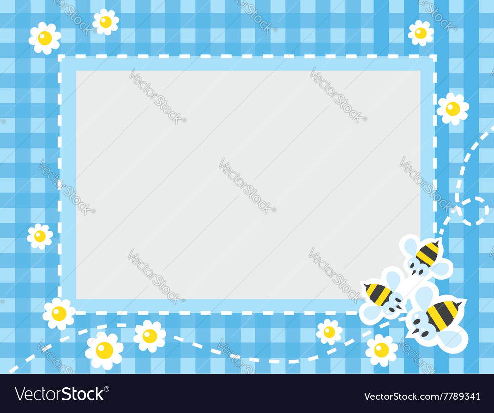 Frame or border with funny bees
