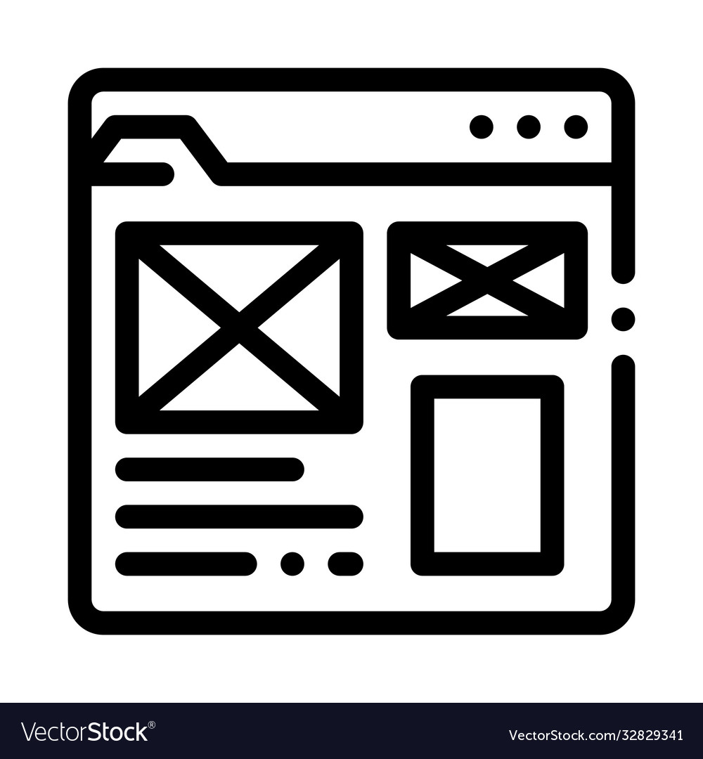 Front end web site style icon outline