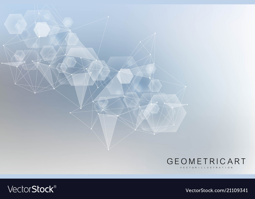 Hexagonal abstract background big data vector image Hexagonal abstract background big data