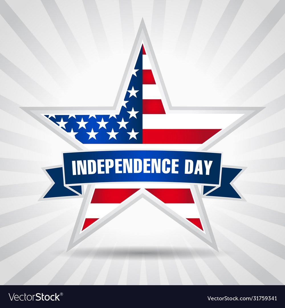 Independence day usa star ribbon