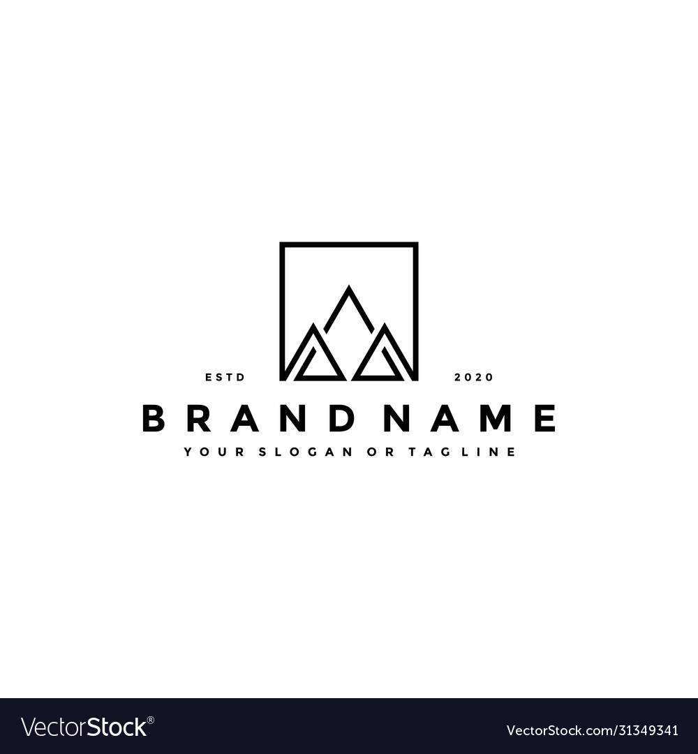 Mountain geometric logo design