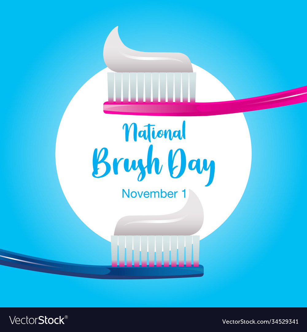 National brush day banner image Royalty Free Vector Image