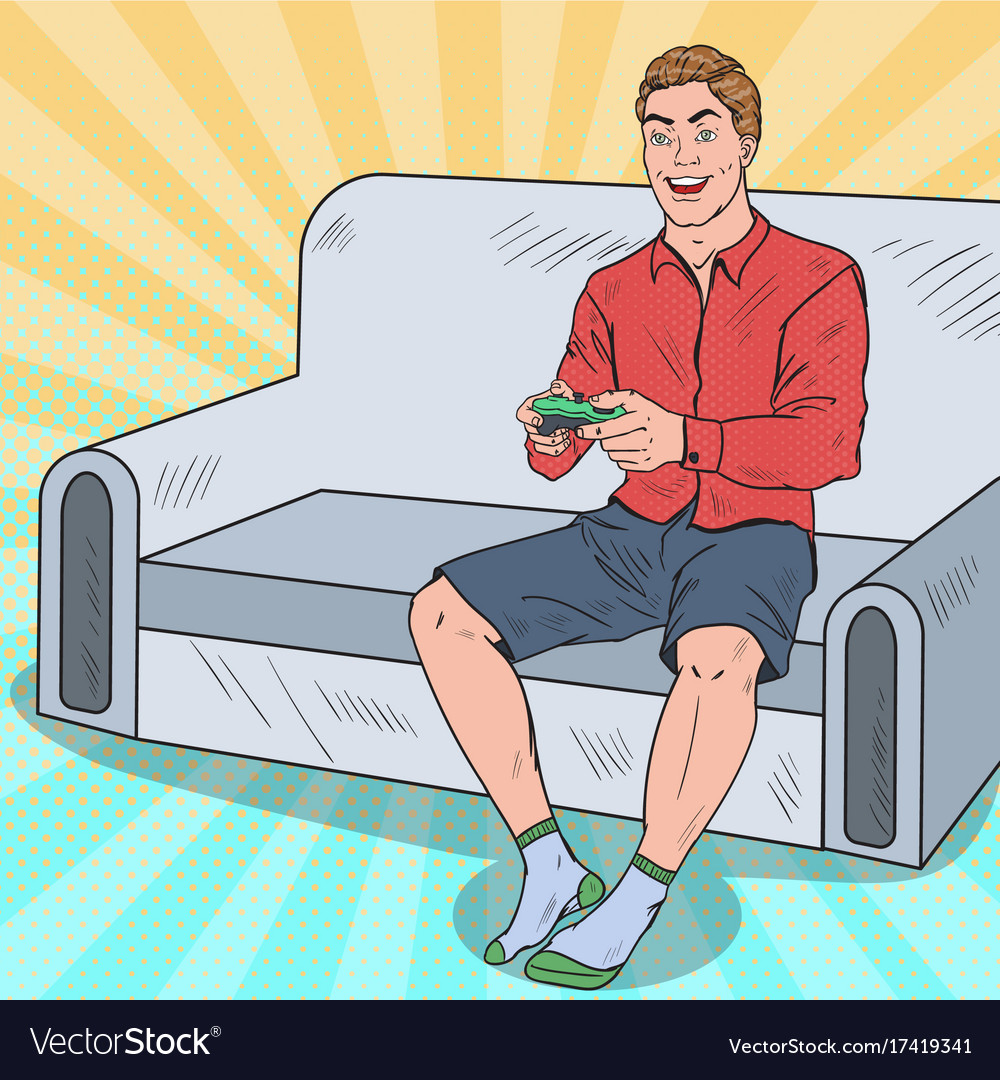 Man playing video game Royalty-Free Stock Photo